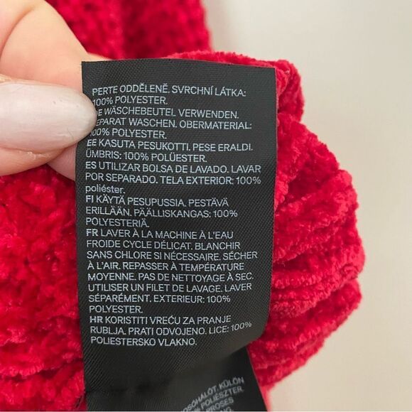 Divided Sweater H&M Knit Mock Neck Red Pink Cropped Casual Solid - Picture 8 of 10